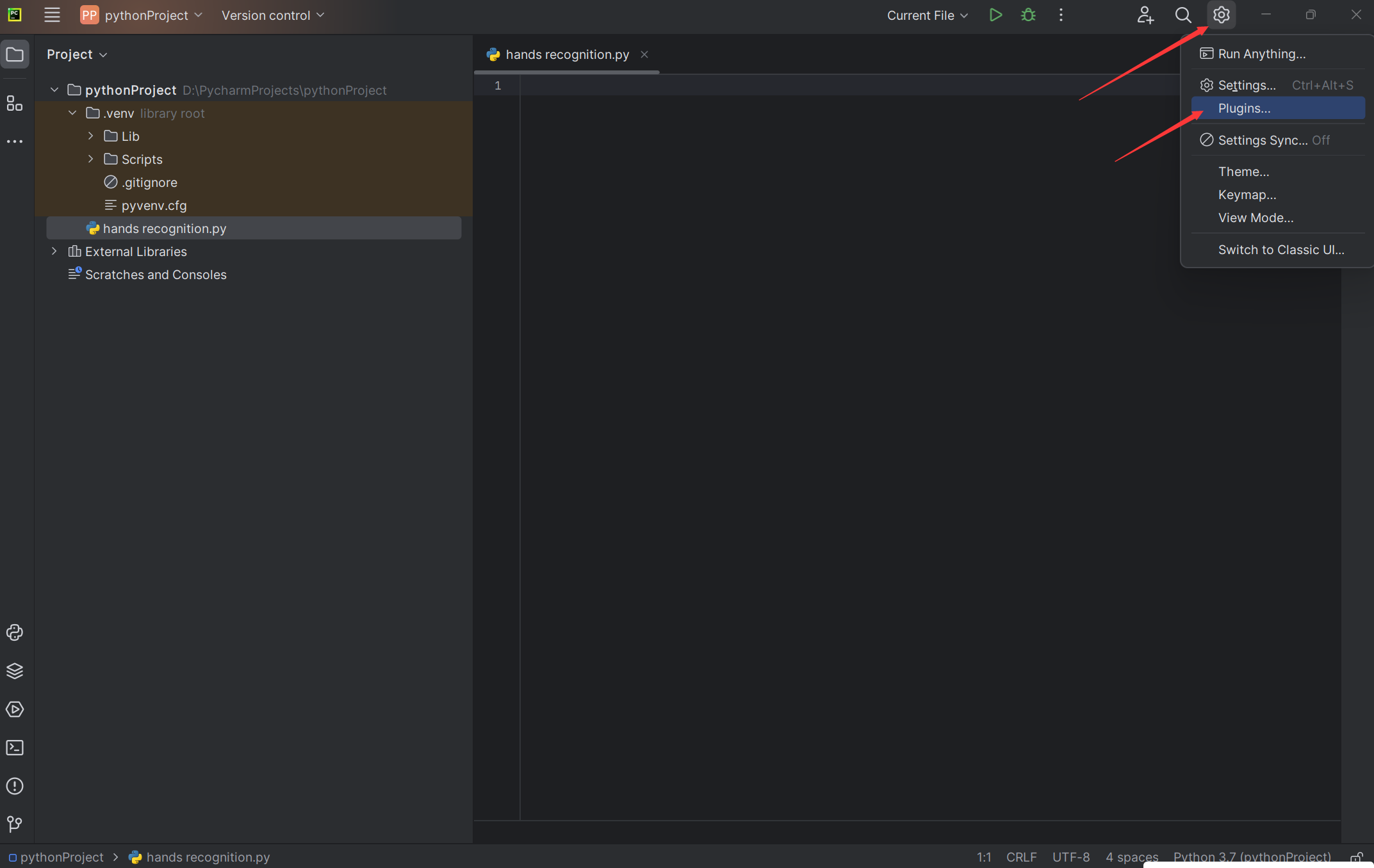 转到设置--插件